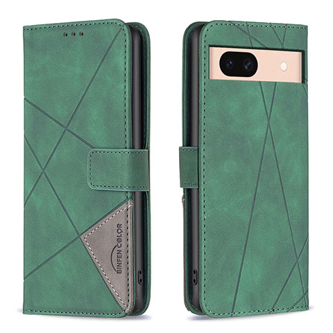 Funda de Cuero Cartera con Soporte Carcasa B08F para Google Pixel 8a 5G Verde