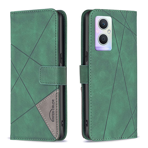 Funda de Cuero Cartera con Soporte Carcasa B08F para OnePlus Nord N20 5G Verde