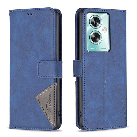 Funda de Cuero Cartera con Soporte Carcasa B08F para Oppo A79 5G Azul