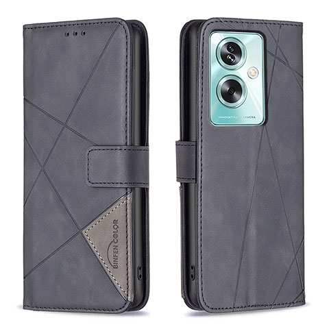 Funda de Cuero Cartera con Soporte Carcasa B08F para Oppo A79 5G Negro