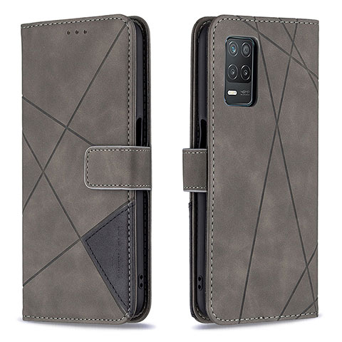 Funda de Cuero Cartera con Soporte Carcasa B08F para Realme Narzo 30 5G Gris