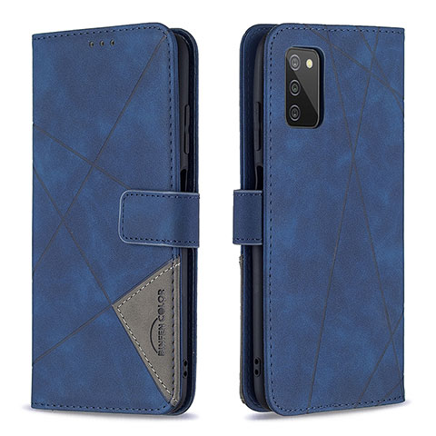 Funda de Cuero Cartera con Soporte Carcasa B08F para Samsung Galaxy A03s Azul