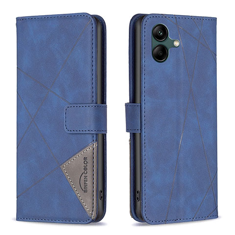 Funda de Cuero Cartera con Soporte Carcasa B08F para Samsung Galaxy A04E Azul