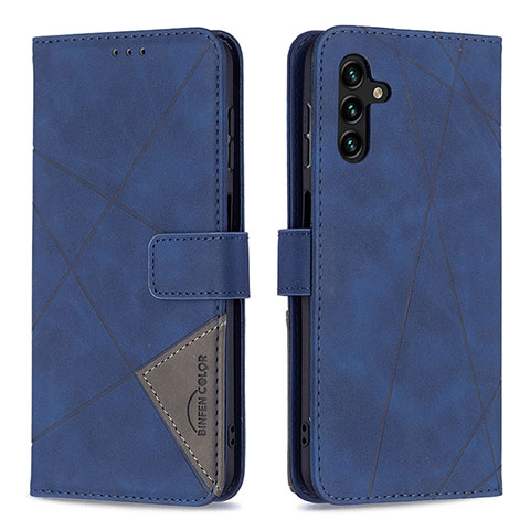 Funda de Cuero Cartera con Soporte Carcasa B08F para Samsung Galaxy A04s Azul