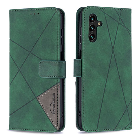 Funda de Cuero Cartera con Soporte Carcasa B08F para Samsung Galaxy A04s Verde