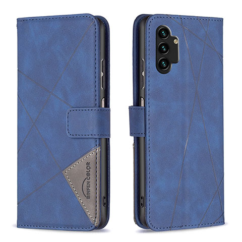 Funda de Cuero Cartera con Soporte Carcasa B08F para Samsung Galaxy A13 4G Azul