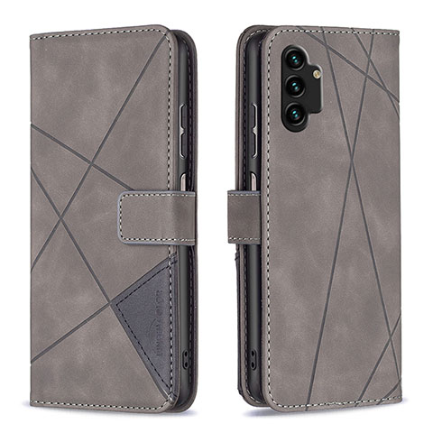 Funda de Cuero Cartera con Soporte Carcasa B08F para Samsung Galaxy A13 4G Gris