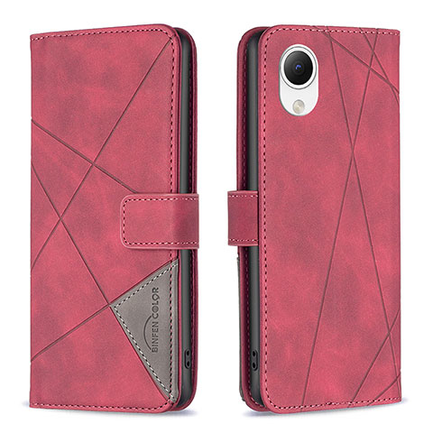 Funda de Cuero Cartera con Soporte Carcasa B08F para Samsung Galaxy A23 5G SC-56C Rojo