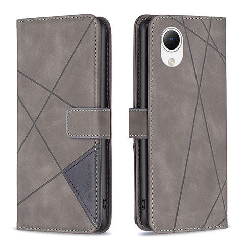 Funda de Cuero Cartera con Soporte Carcasa B08F para Samsung Galaxy A23e 5G Gris