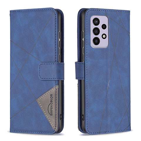 Funda de Cuero Cartera con Soporte Carcasa B08F para Samsung Galaxy A33 5G Azul