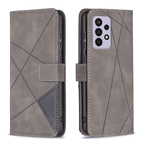 Funda de Cuero Cartera con Soporte Carcasa B08F para Samsung Galaxy A33 5G Gris