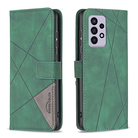 Funda de Cuero Cartera con Soporte Carcasa B08F para Samsung Galaxy A33 5G Verde