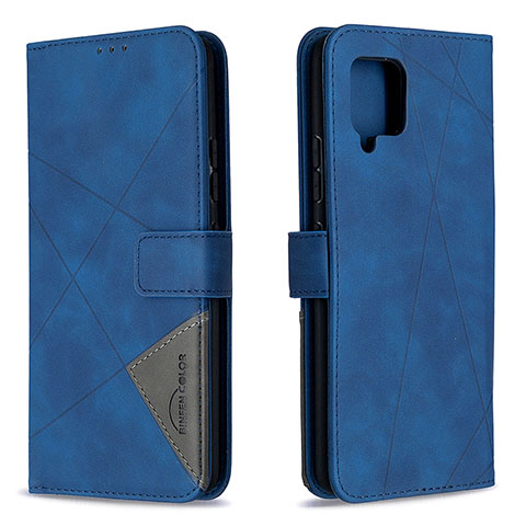 Funda de Cuero Cartera con Soporte Carcasa B08F para Samsung Galaxy A42 5G Azul