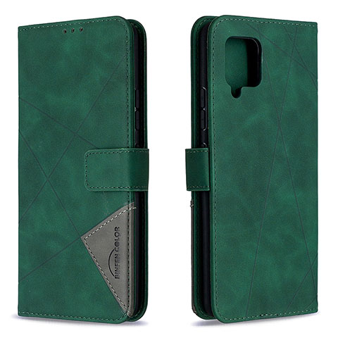 Funda de Cuero Cartera con Soporte Carcasa B08F para Samsung Galaxy A42 5G Verde