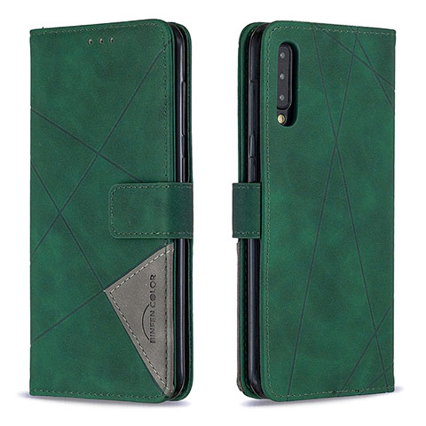 Funda de Cuero Cartera con Soporte Carcasa B08F para Samsung Galaxy A50 Verde