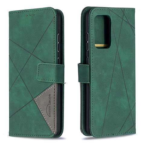 Funda de Cuero Cartera con Soporte Carcasa B08F para Samsung Galaxy A52 5G Verde