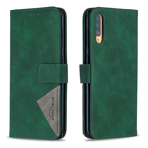 Funda de Cuero Cartera con Soporte Carcasa B08F para Samsung Galaxy A70S Verde