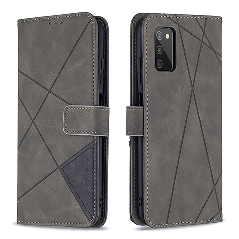 Funda de Cuero Cartera con Soporte Carcasa B08F para Samsung Galaxy F02S SM-E025F Gris