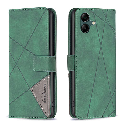 Funda de Cuero Cartera con Soporte Carcasa B08F para Samsung Galaxy F04 Verde