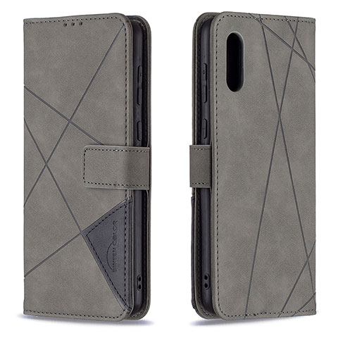 Funda de Cuero Cartera con Soporte Carcasa B08F para Samsung Galaxy M02 Gris