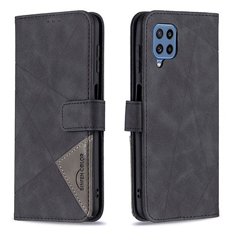 Funda de Cuero Cartera con Soporte Carcasa B08F para Samsung Galaxy M32 4G Negro