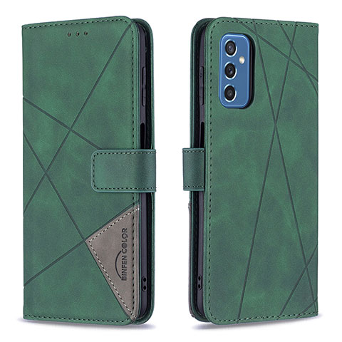 Funda de Cuero Cartera con Soporte Carcasa B08F para Samsung Galaxy M52 5G Verde