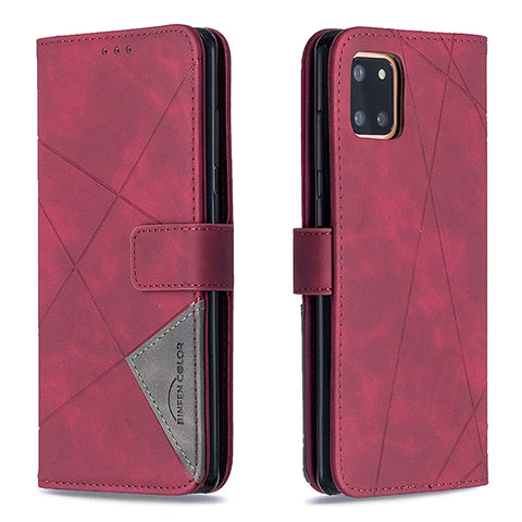 Funda de Cuero Cartera con Soporte Carcasa B08F para Samsung Galaxy M60s Rojo