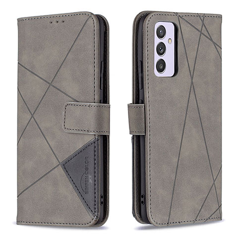 Funda de Cuero Cartera con Soporte Carcasa B08F para Samsung Galaxy Quantum2 5G Gris