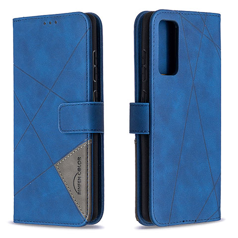 Funda de Cuero Cartera con Soporte Carcasa B08F para Samsung Galaxy S20 FE 4G Azul