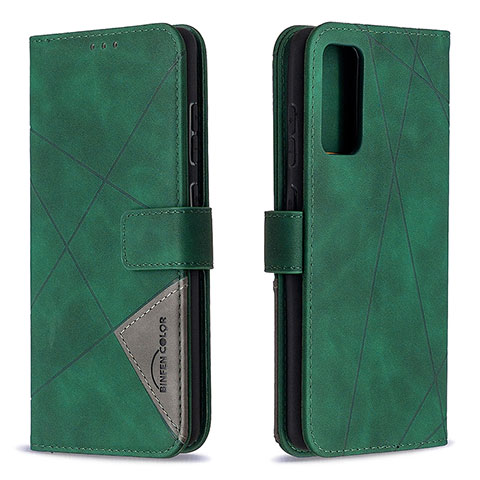 Funda de Cuero Cartera con Soporte Carcasa B08F para Samsung Galaxy S20 Lite 5G Verde