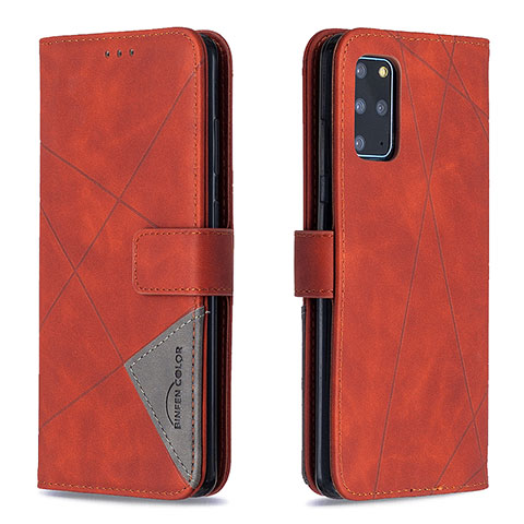 Funda de Cuero Cartera con Soporte Carcasa B08F para Samsung Galaxy S20 Plus Naranja