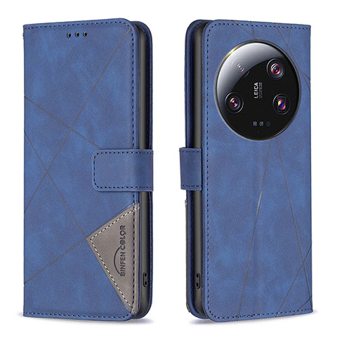 Funda de Cuero Cartera con Soporte Carcasa B08F para Xiaomi Mi 13 Ultra 5G Azul