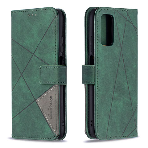 Funda de Cuero Cartera con Soporte Carcasa B08F para Xiaomi Poco M3 Verde