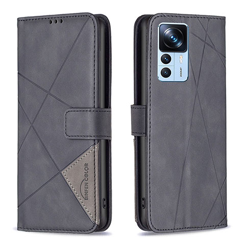 Funda de Cuero Cartera con Soporte Carcasa B08F para Xiaomi Redmi K50 Ultra 5G Negro