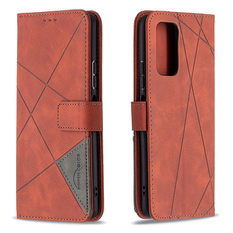 Funda de Cuero Cartera con Soporte Carcasa B08F para Xiaomi Redmi Note 10 Pro Max Naranja