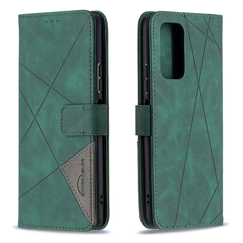 Funda de Cuero Cartera con Soporte Carcasa B08F para Xiaomi Redmi Note 10 Pro Max Verde