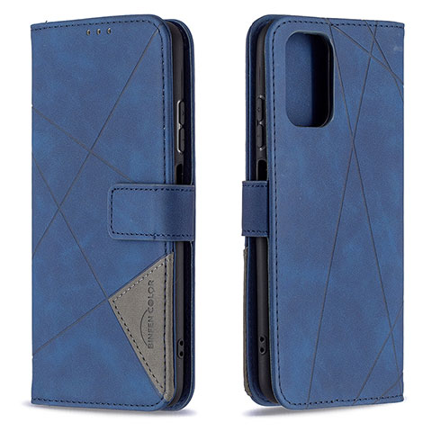 Funda de Cuero Cartera con Soporte Carcasa B08F para Xiaomi Redmi Note 11 SE India 4G Azul