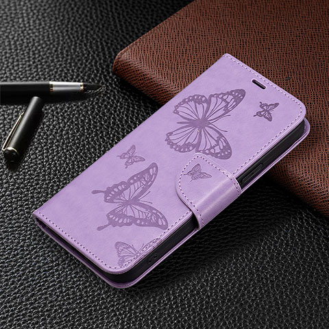 Funda de Cuero Cartera con Soporte Carcasa B09F para Xiaomi Redmi Note 13 5G Purpura Claro