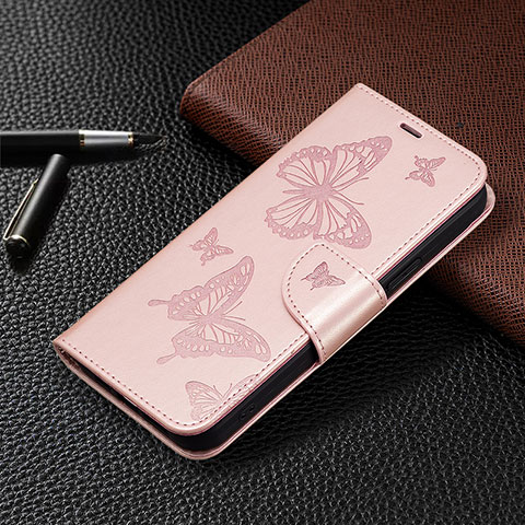 Funda de Cuero Cartera con Soporte Carcasa B09F para Xiaomi Redmi Note 13 Pro 5G Oro Rosa