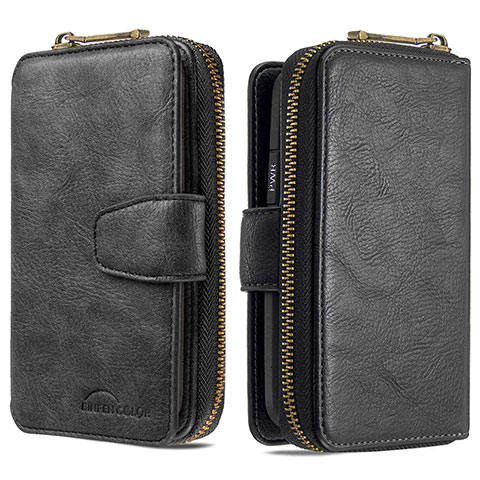 Funda de Cuero Cartera con Soporte Carcasa B10F para Samsung Galaxy S20 Ultra 5G Negro