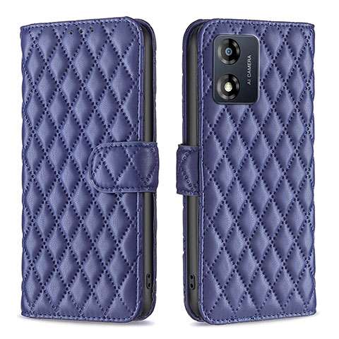 Funda de Cuero Cartera con Soporte Carcasa B11F para Motorola Moto E13 Azul