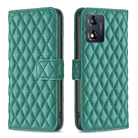 Funda de Cuero Cartera con Soporte Carcasa B11F para Motorola Moto E13 Verde