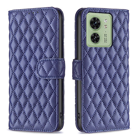 Funda de Cuero Cartera con Soporte Carcasa B11F para Motorola Moto Edge (2023) 5G Azul