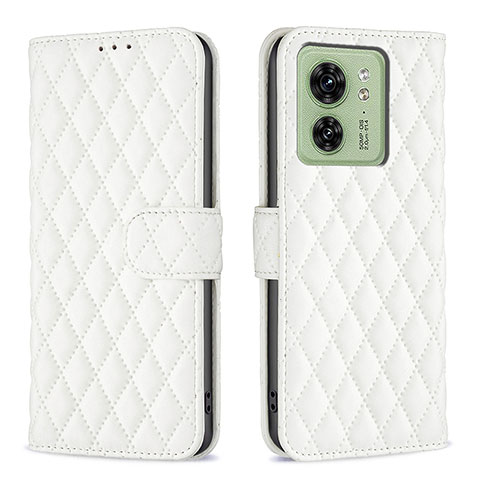 Funda de Cuero Cartera con Soporte Carcasa B11F para Motorola Moto Edge 40 5G Blanco