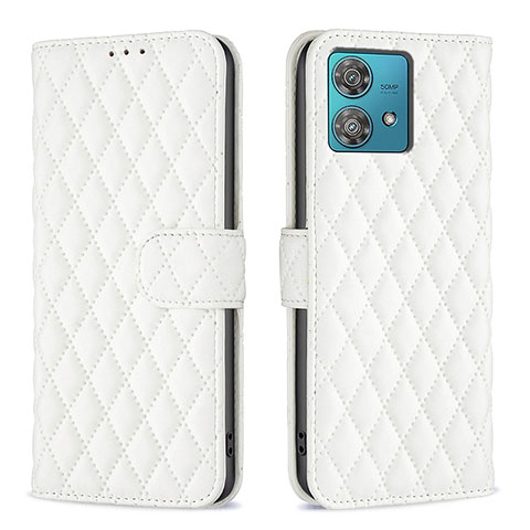 Funda de Cuero Cartera con Soporte Carcasa B11F para Motorola Moto Edge 40 Neo 5G Blanco