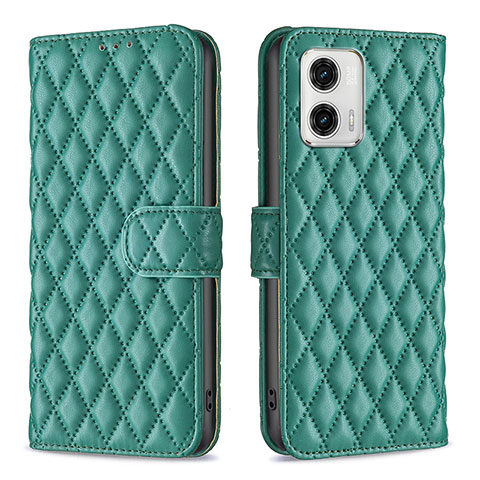 Funda de Cuero Cartera con Soporte Carcasa B11F para Motorola Moto G73 5G Verde