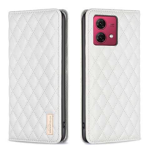 Funda de Cuero Cartera con Soporte Carcasa B11F para Motorola Moto G84 5G Blanco