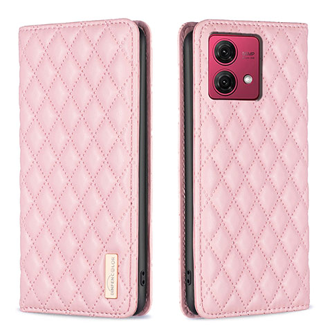 Funda de Cuero Cartera con Soporte Carcasa B11F para Motorola Moto G84 5G Oro Rosa