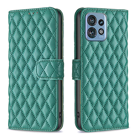 Funda de Cuero Cartera con Soporte Carcasa B11F para Motorola Moto X40 5G Verde