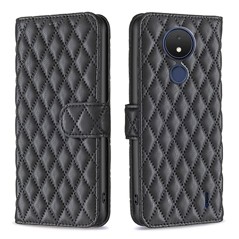 Funda de Cuero Cartera con Soporte Carcasa B11F para Nokia C21 Negro